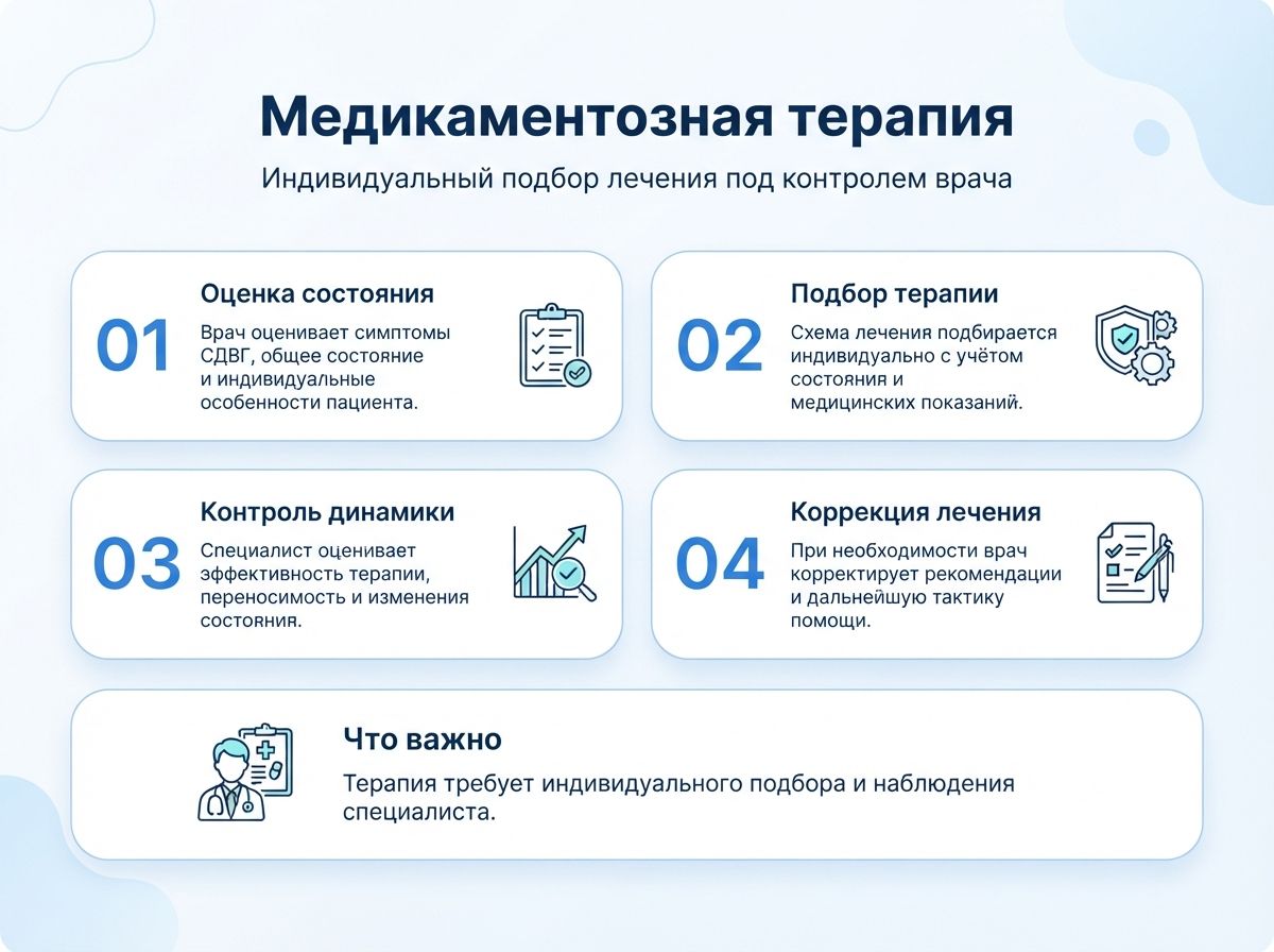 Лечение СДВГ в Покрове у детей и взрослыхинфографика